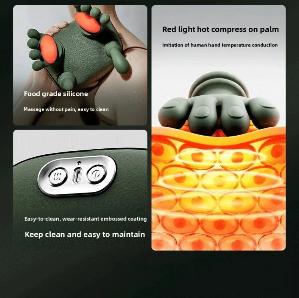 2026 Bionic Finger Neck Shoulder Massager Wireless Neck Cervical Trapezius Kneading Massage Shawl Brushless Motor Neck massager