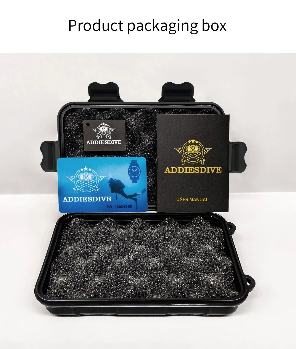 ADDIESDIVE Hot Sale AD2030 Without LOGO Watch Stainless Steel 100M Waterproof Quartz Watches 3D Sand Dial Men's Wristwatch Dress