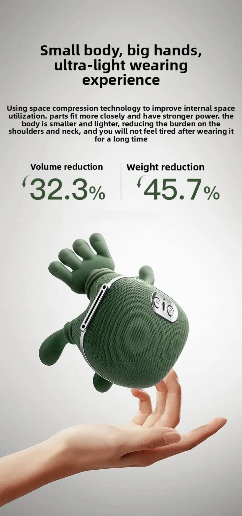 2026 Bionic Finger Neck Shoulder Massager Wireless Neck Cervical Trapezius Kneading Massage Shawl Brushless Motor Neck massager